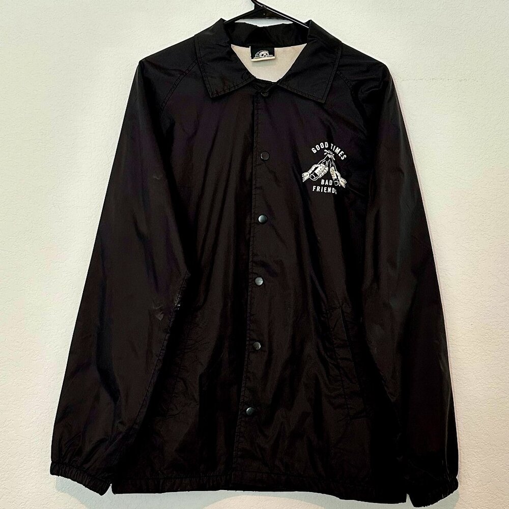 Sketchy Tank 'Good Times Bad Friends' Bomber Jacket